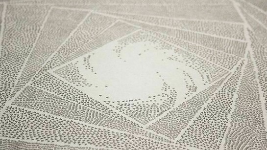 Sam Winston, Modern Gods Victoria & Albert Museum commission, 2013. Detail. Archival inkjet printed on Japanese Kozuke paper, 24 x 54 in (60,9 x 137,16 cms.)