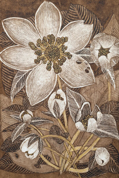 Margot Glass, Dark anemone (detail), 2026. Courtesy of Kenise Barnes Fine Art