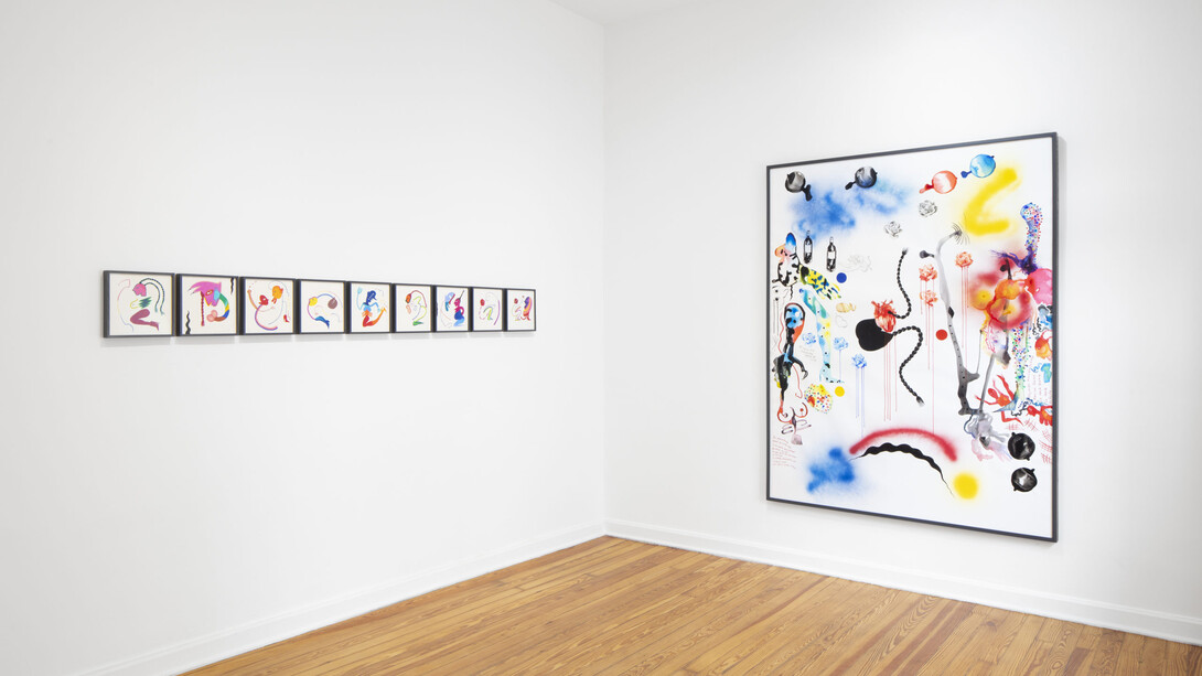 La Chola Poblete, Melancolía del futuro, vista de exhibición. Cortesía de Galería Travesía Cuatro