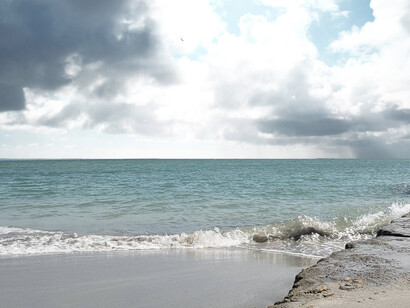 The calming waters hitting the white beaches in Venezuela