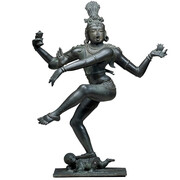 Shiva Nataraja, Indian, Tamil Nadu, 13th century, Chola period (ca. 890-1279).
Bronze, 34 1/4 x 27 1/2 x 13 inches. Purchase: William Rockhill Nelson Trust, 34-7. Gallery 228.