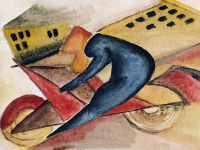 Achille Funi, Motociclista, 1914