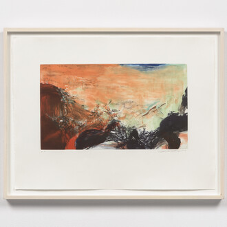 Zao Wou-Ki, Untitled (1978). Etching with aquatint, AP, 19 1/8 x 25 7/8 in. / 48.6 x 65.7 cm. © The Estate of Zao Wou-Ki. Courtesy of Marlborough Gallery, New York