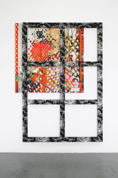 MEREDYTH SPARKS
Extraction (La Petite Ferme (Blackbird) Wrapped Stretcher), 2015
Cut-out digital print on canvas, fabric-wrapped stretcher
78 x 57 in.
Courtesy: The Artist and Susan Inglett Gallery, NYC
