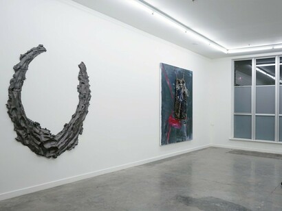 Rosy Keyser & Brie Ruais, Exhibition view. Courtesy of Romer Young Gallery
