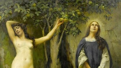 Ferdinand Max Bredt, Eva e Maria, particolare