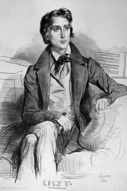 Un ritratto a china di Franz Liszt