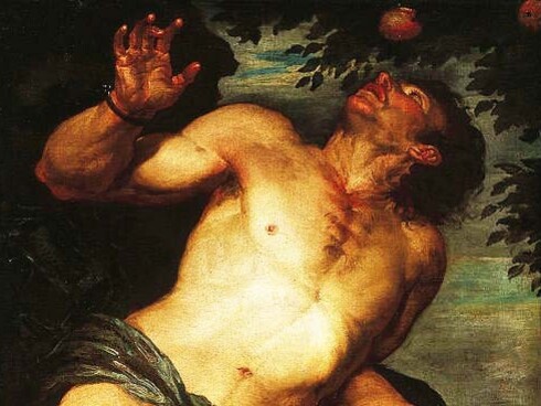 Tantale. Tableau de Gioacchino Assereto (vers 1640)