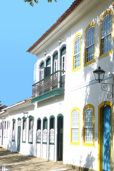 Rua de pedra na cidade de Paraty, Rio de janeiro, Brasil