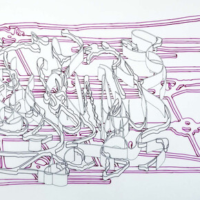 Felice Grodin, Local versus express. 2023. Courtesy of Diana Lowenstein Gallery