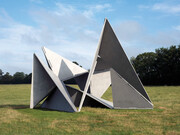 Fantastic Architecture I, 1963/2013, Stainless Steel, 520 x 780 x 710 cm, Artwork courtesy The Estate of Lygia Clark and Alison Jacques Gallery, London. Image copyright O Mundo de Lygia Clark-Associação Cultural, Rio de Janeiro, Courtesy Alison Jacques Gallery, London. Photography: Michael Brzezinski