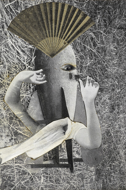 Max Ernst. Chinesische Nachtigall, 1920. Collage and ink on paper, 12.5 x 9 cm. Musée de Grenoble © 2016 ProLitteris, Zurich
