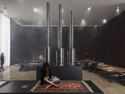 Sonoridad Samovar, vista de exhibición. Cortesía del Museo Jumex