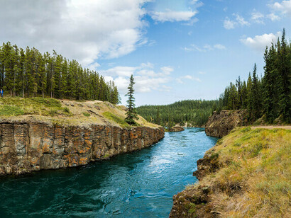 Miles Canyon, Yukon, Canada. Carney's stance seeks to build alliances based on rules, autonomy, and cooperation, as opposed to the logic of force and subordination