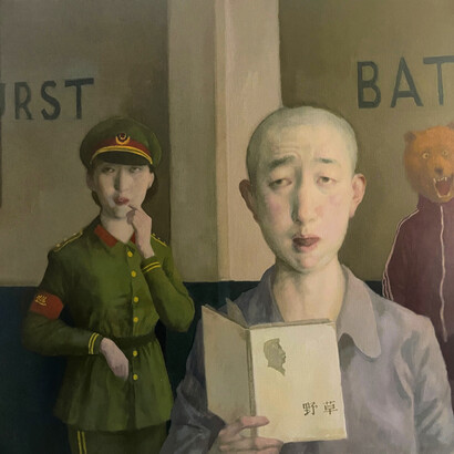 Jeffrey Chong Wang, Halloween, 61x61 cm, oil on canvas. Courtesy of the Dorothy Circus Gallery