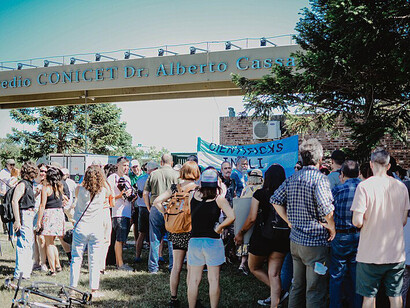 Científicos argentinos reclaman por los recortes al CONICET, 30 de enero de 2024, Santa Fe, Argentina