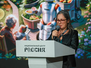 Patrizia Boi al "II Dialogo Aperto. Il Futuro del Mondo. Una nuova piattaforma per la crescita globale", presso il Centro Nazionale Russia