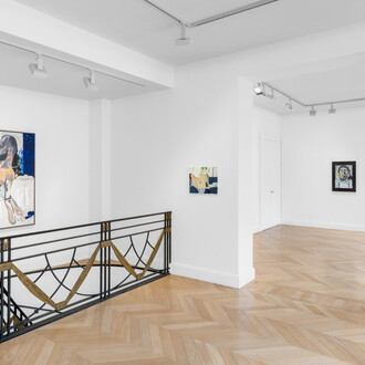 Frank Auerbach, Self-portraits, exhibition view. Courtesy of Skarstedt 