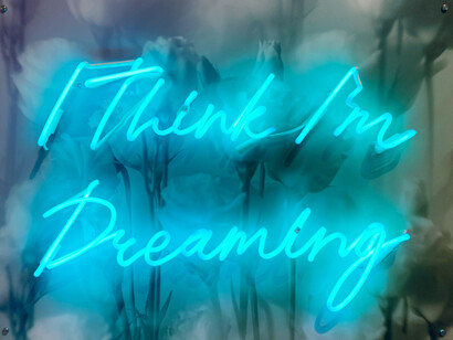 Indira Cesarine - I Think I'm Dreaming - Neon Sculpture + Photography Mounted on Sintra