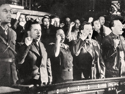 Antonio Machado y otras personalidades de la cultura durante el II Congreso Internacional de Escritores para la Defensa de la Cultura