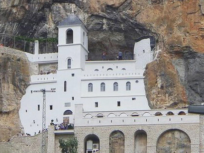 Ostrog was miraculously spared from any damage by a German grenade that hit the monastery in February 1942