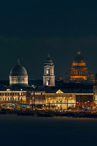 A view of Saint Petersburg at night, Russia