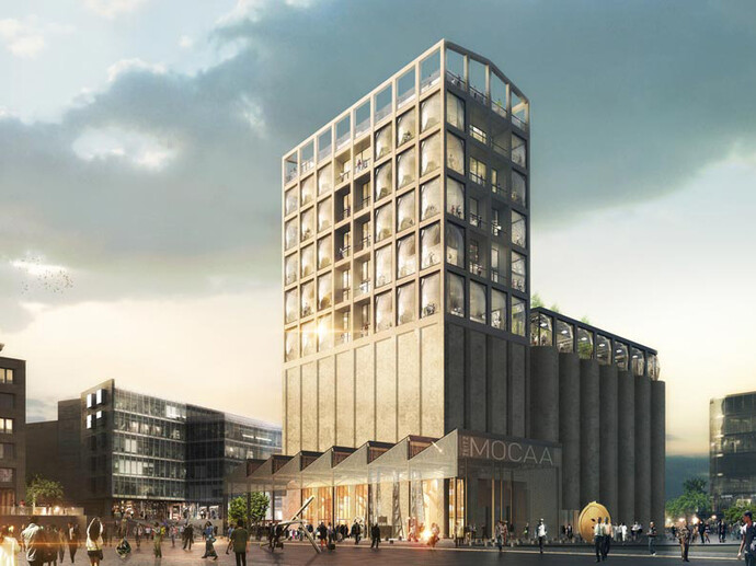 Thomas Heatherwick, Zeitz MOCAA, 2005 - Heatherwick Studio, rendering: Heatherwick Studio. Rendering of Heatherwick Studio’s Zeitz MOCAA in Cape Town, South Africa