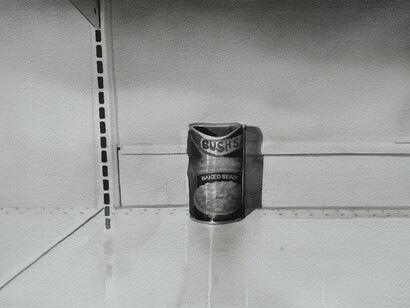 Radenko Milak
A single damaged can in a Vons supermarket in Burbank, California, March 14, 2020
watercolor on paper
25 x 35 cm
Courtesy KOENIG2 by_ robbygreif, Vienna and the artist