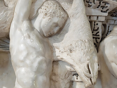 The Konya Archaeological Museum's Hercules sarcophagus, discovered in Yunusular village (Pappa Tiberiopolis) near Beysehir, Turkey