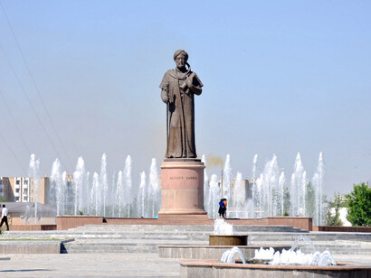Plaza de Navoi en Uzbekistán 