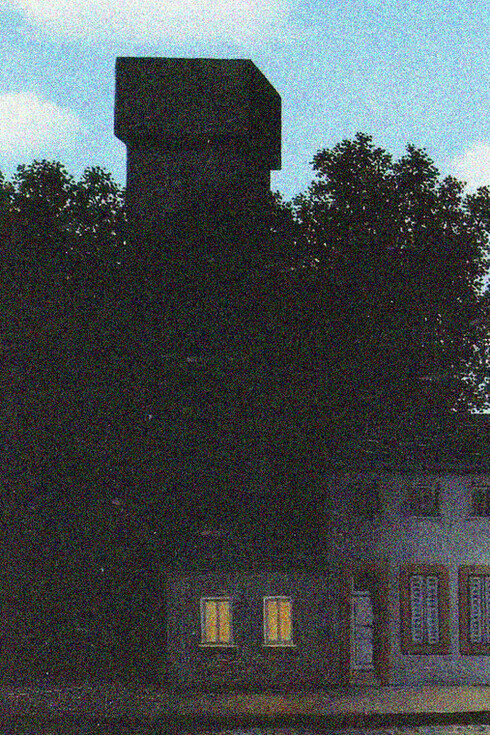 René Magritte, El imperio de la luz (detalle), 1940