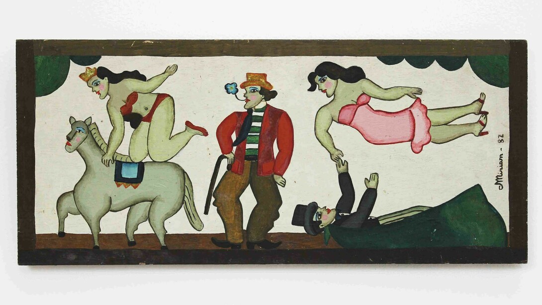 Mirian Inês da Silva, No Picadeira, 1992, óleo sobe mandeira, 22 x 50 cm ©Germana Monte-Mór
