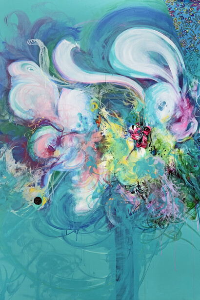 Shinique Smith and Marcellina Akpojotor, Social fabrics, magic and memories, artwork in exhibition. Courtesy of Rele Gallery