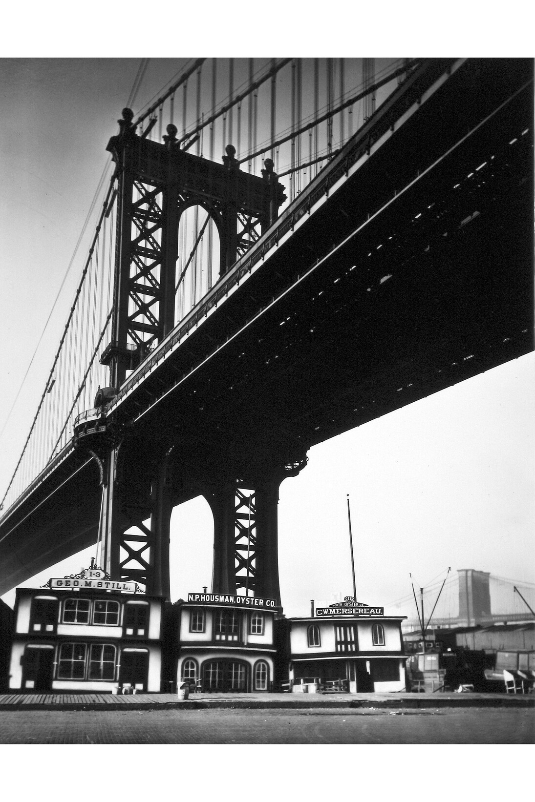 Berenice Abbott, Oyster Houses, South Street and Pike Slip © Estate of Berenice Abbott/Getty Images. Image courtesy of Huxley-Parlour Gallery