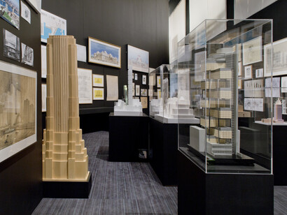 Never Built. Installation view models. Courtesy Queens Museum. Photo by Hai Zhang
