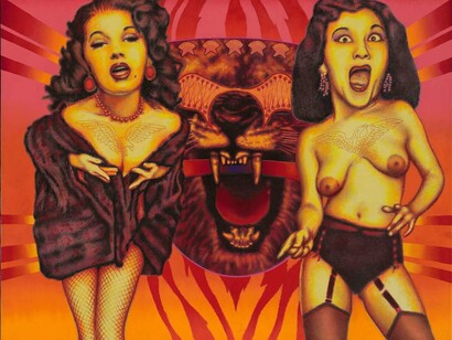Ed Paschke (1939‒2004), Two screaming ladies, 1970, Oil on canvas, 107 x 127 cm, Hall Collection, courtesy of Hall Art Foundation © Ed Paschke