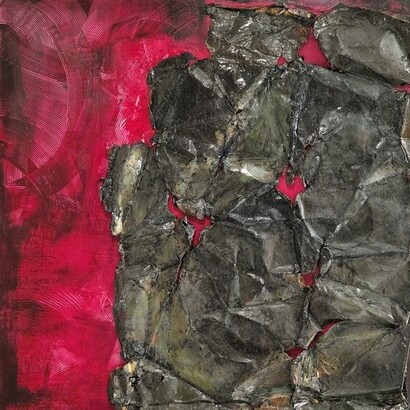 Giulio Cavanna, "Ardente", 2020, tecnica mista su tela, cm 100x100