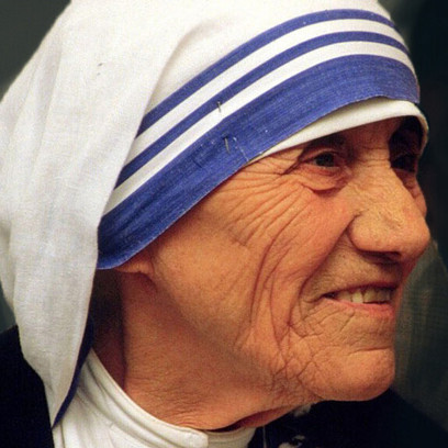 Madre Teresa de Calcuta (26/08/1910-5/09/1997); en una reunión pro-vida en 1986 en Bonn, Alemania