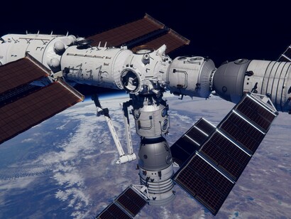 La stazione cinese Tiangong. Courtesy of CNSA