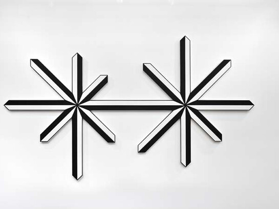 Galerie Praz Delavallade. Paris, Philippe Decrauzat, Sans titre, 2009, acrylique sur toile, Courtesy de l'artiste et Praz-Delavallade, Paris
