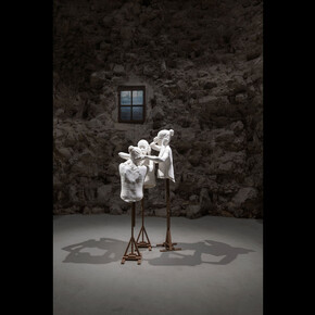 Shilpa Gupta - Untitled 2017-2018, polymer resin, wood, 135 x 84 x 91,5 cm. Photo Ela Bialkowska, OKNO Studio