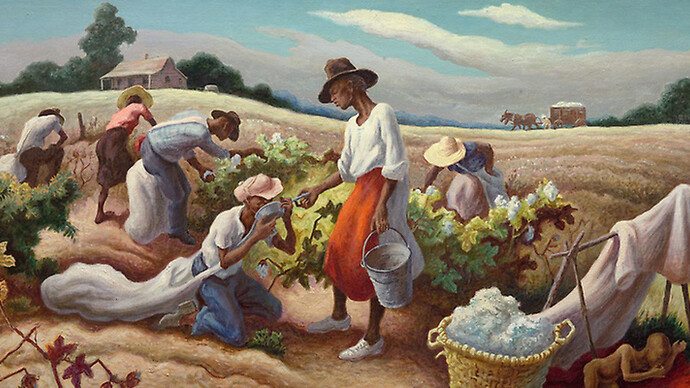 Thomas Hart Benton, American, 1889-1975, Cotton Pickers, 1945
