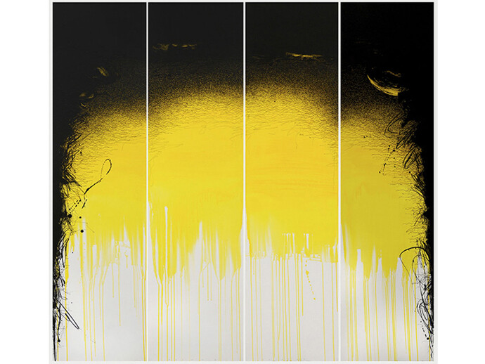 Golnaz Fathi, Untitled, 2013, acrylic, pen and varnish on canvas, 70.9 x 70.8 inches