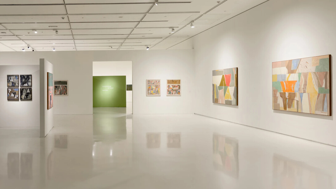 Sibaprasad Karchaudhuri, The river in the sky, exhibition view. Courtesy of Emami Art 