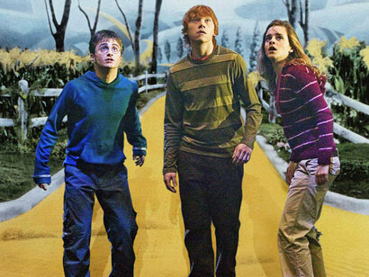 Los tres protagonistas de Harry Potter perdidos en el mundo de Oz