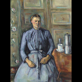 Paul Cézanne, Woman with a Coffee Maker (Cafetière), c. 1895, oil on canvas, Musée d'Orsay, Paris, Gift of Mr. and Mrs. Jean-Victor Pellerin, 1956, Photograph © RMN-Grand Palais (Musée d’Orsay)/Hervé Lewandowski