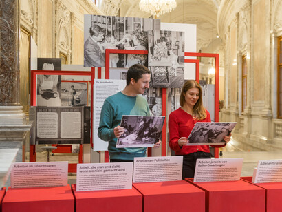 It’s all work. Women’s paid and unpaid labour, fotoarchiv blaschka 1950–1966, exhibition view. Courtesy of House of Austrian History