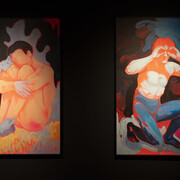 Salma Cheddadi, Red burn, exhibition view. Courtesy of MCC Gallery