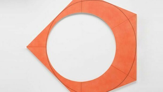 Robert Mangold, Angled Ring I, 2011, acrylic and black pencil on canvas, 96-1/8 x 96 in. (244.2 x 243.8 cm)