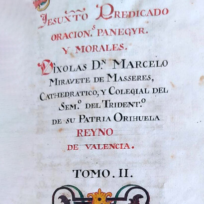 Textos de Marcelo Miravete de Maseres, Archivo Seminario Diocesano Orihuela